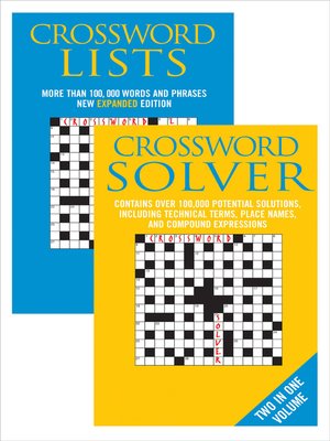 cover image of Crossword Lists & Crossword Solver